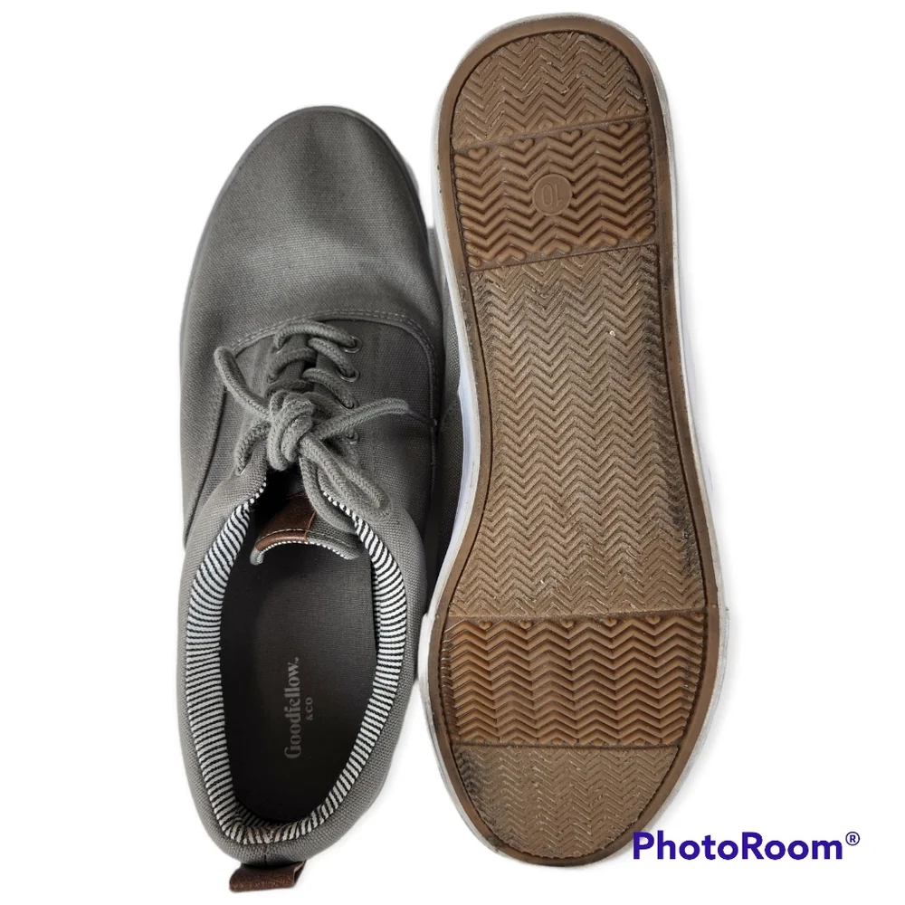 Goodfellow & Co Gray and White Canvas Deck/boat shoes size 10